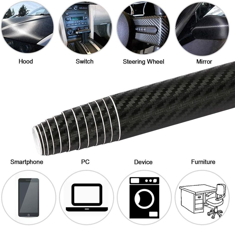 Carbon Fiber Car Sticker Protector Door Strip Sill Anti-scratch Tape 4inch*10ft